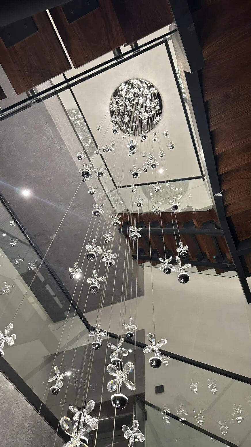 The Bohemia crystal cascade falling to the rhythm of the stairs