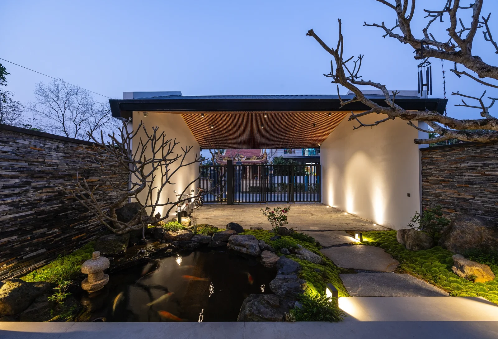 Long House at blue hour