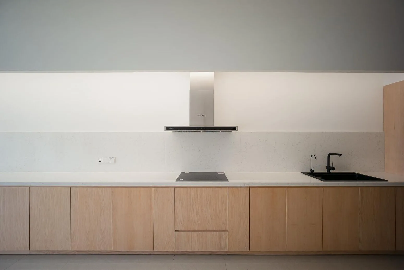 A minimalist kitchen corner