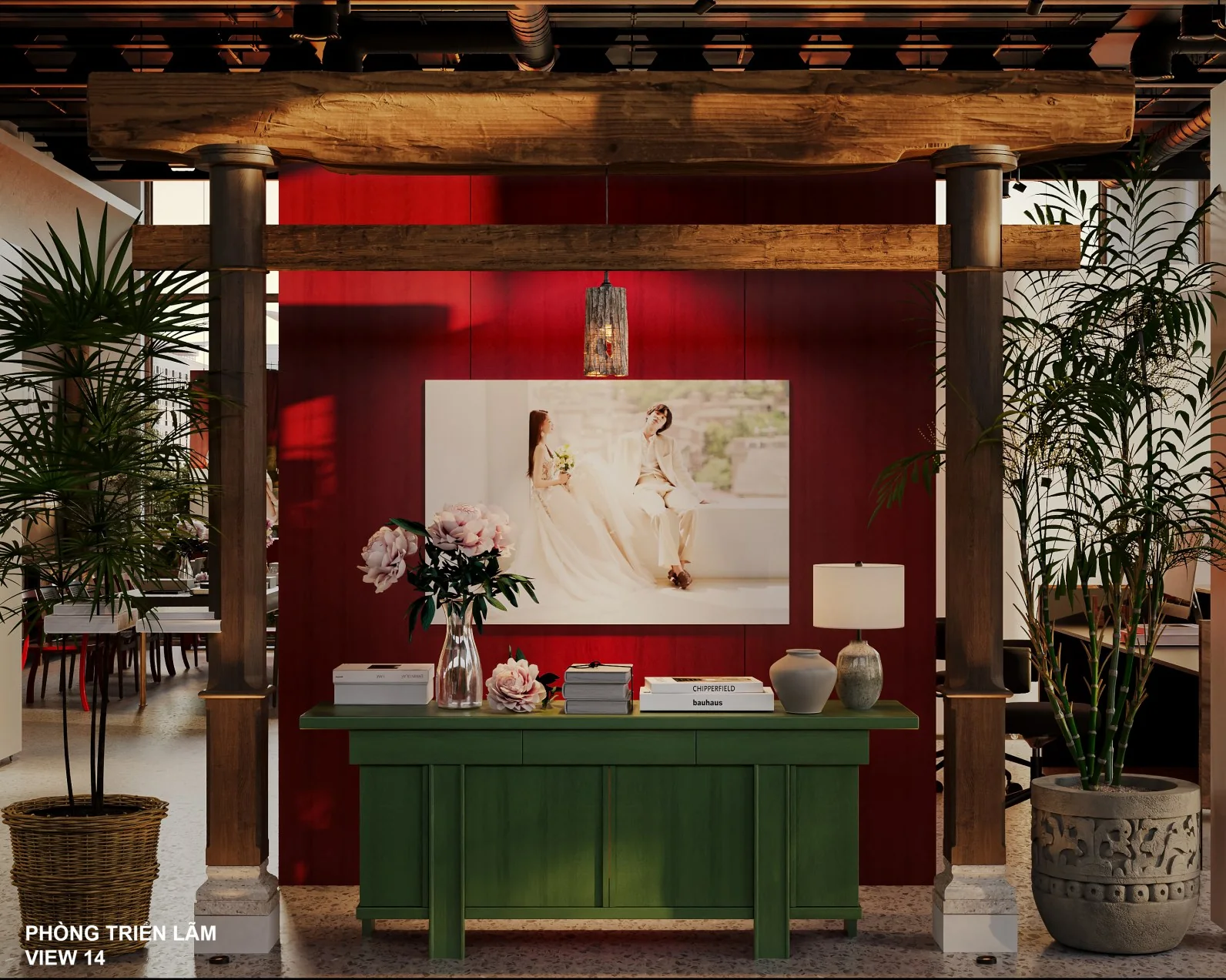 Chi tiết bố cục trưng bày — Phối cảnh 3D THOONG STUDIO