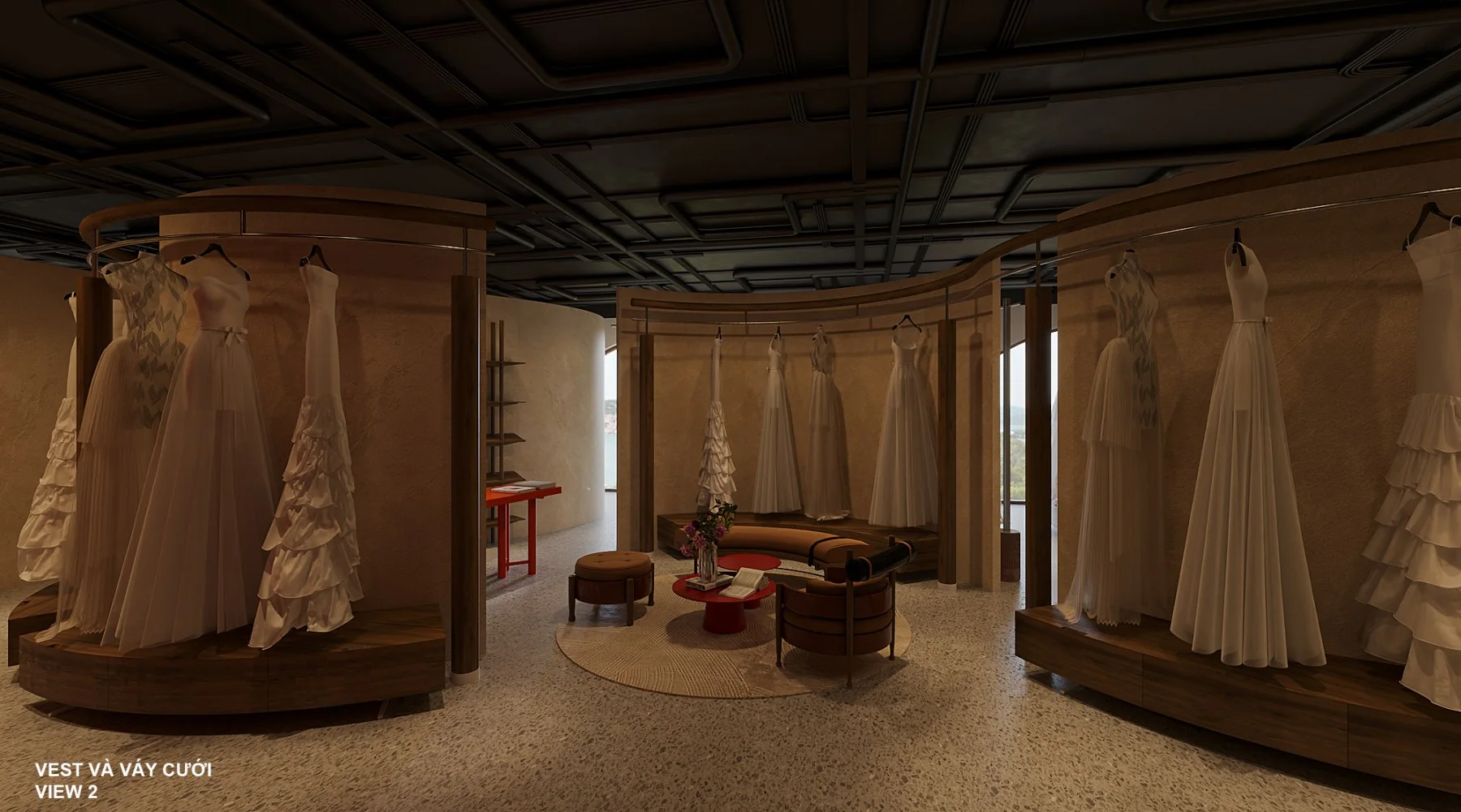 Không gian trưng bày trang phục — Phối cảnh 3D THOONG STUDIO