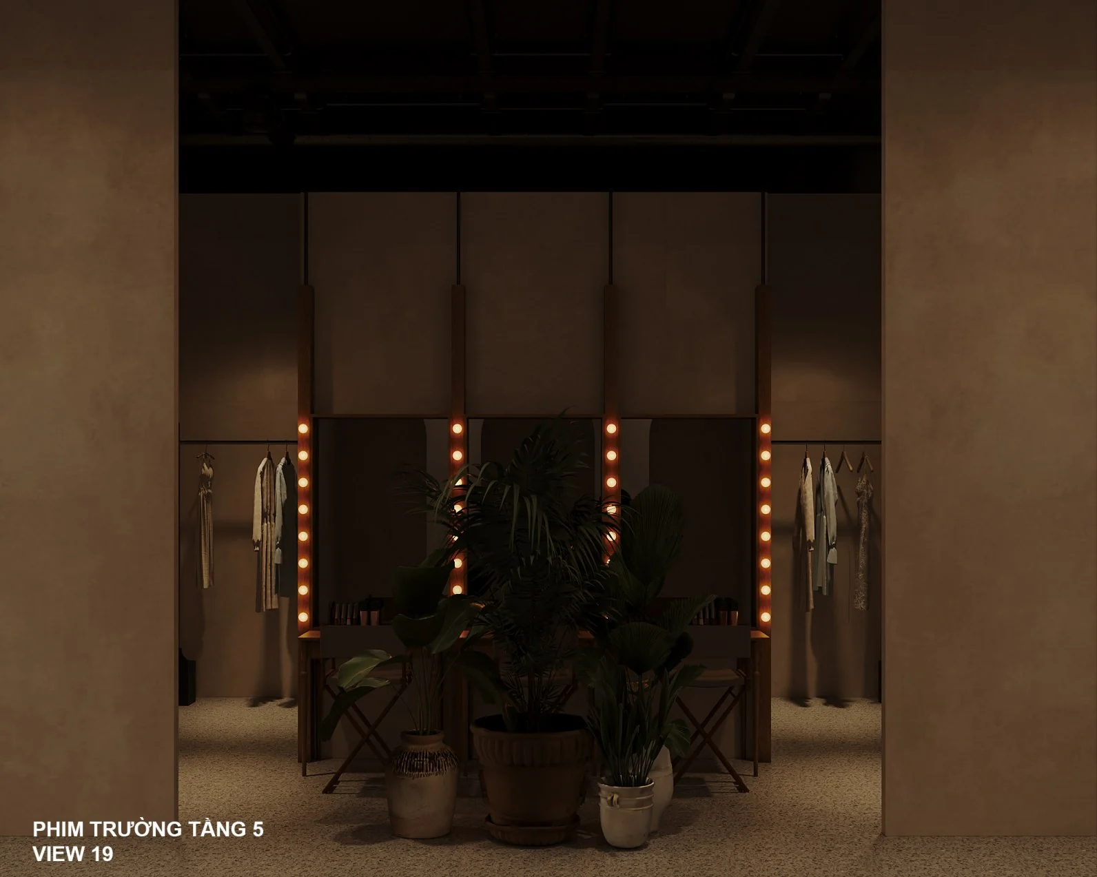 Phối cảnh góc gương và vật liệu nội thất — Phối cảnh 3D THOONG STUDIO