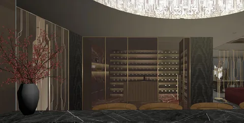 Hầm rượu — nghiên cứu không gian SketchUp