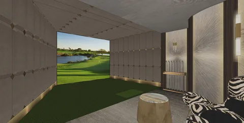 Phòng golf 3D — nghiên cứu không gian SketchUp