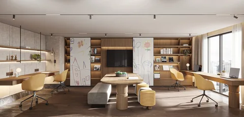 Villa Trần Não — interior concept rendering