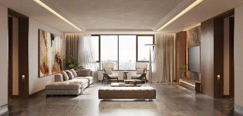 Villa Trần Não — interior concept rendering