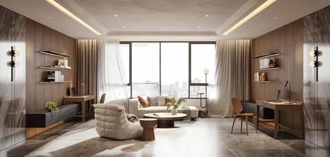 Villa Trần Não — interior concept rendering