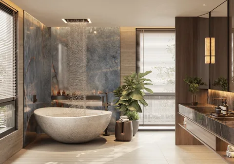 Villa Trần Não — interior concept rendering