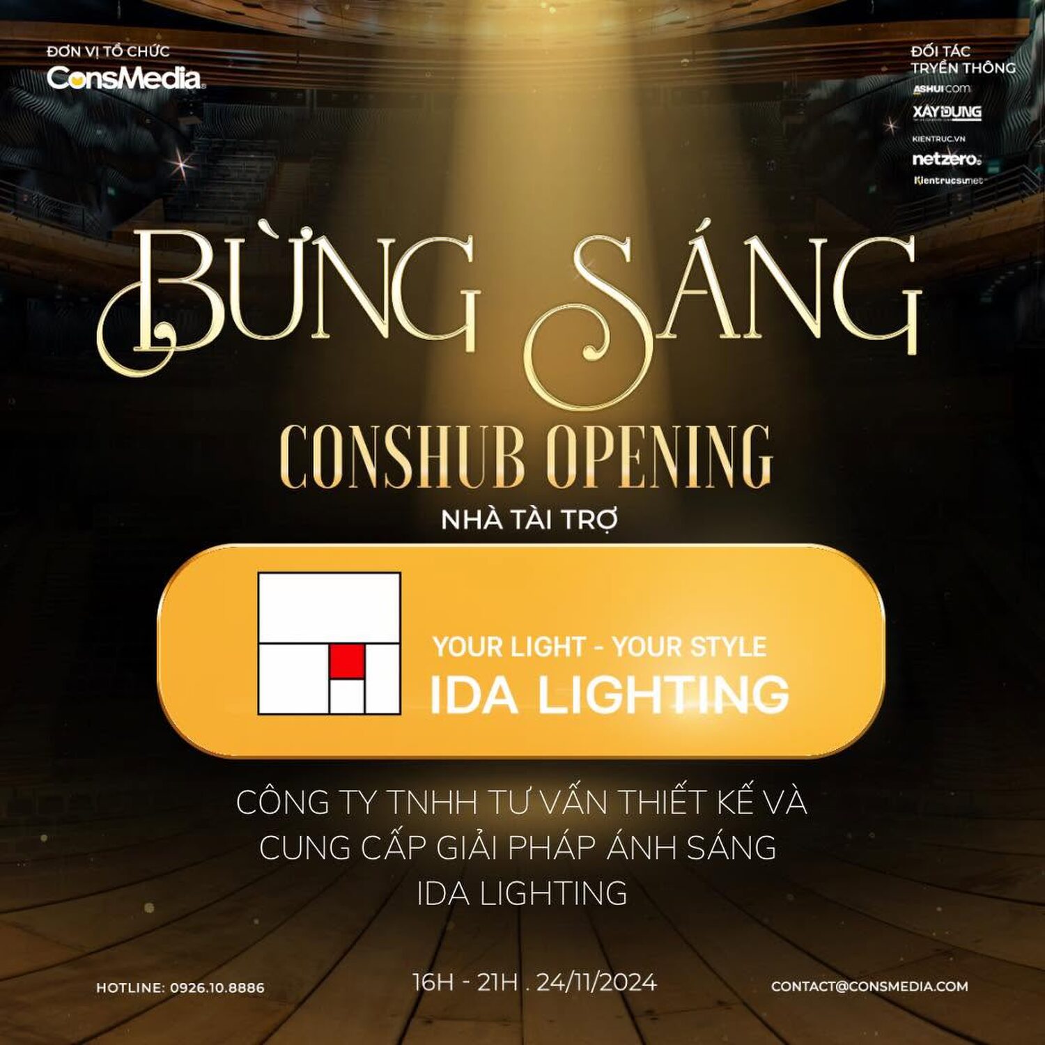 IDA Lighting — Nhà tài trợ ConsHub 'Bừng Sáng'